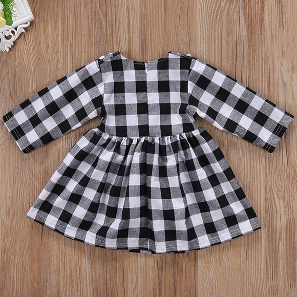 Ella Classic Black And White Plaid Dress - Picture 2 of 7